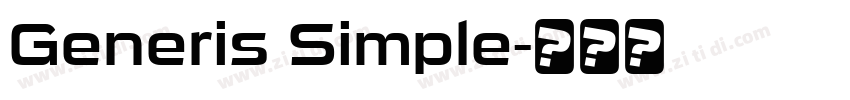 Generis Simple字体转换